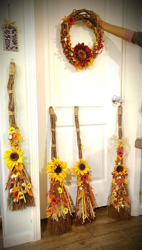 Fall / Witches Brooms | Fall pumpkin crafts, Fall halloween crafts ...