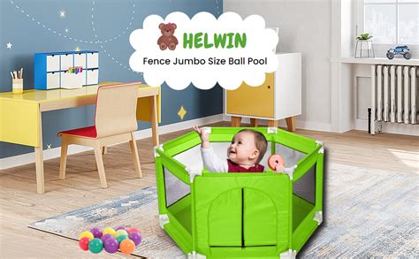 Helwin Fence Jumbo Size Ball Pool for Kids Indoor and Outdoor Baby Play ...