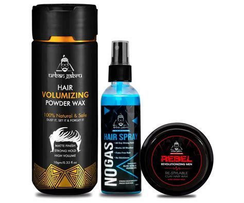 Urbangabru Hair Volumizing Powder wax (10 Gram) + Rebel Hair Wax (85 ...