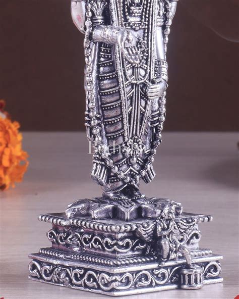 Buy Brass Superfine Tirupati Balaji Silver-Plated Idol - Budhshiv.com