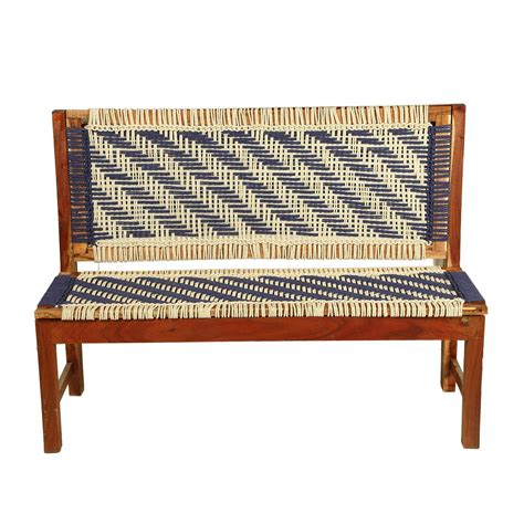 Reme Hand Knitted Wooden 3 Seater Bench- Patio Bench : Amazon.in: Home ...