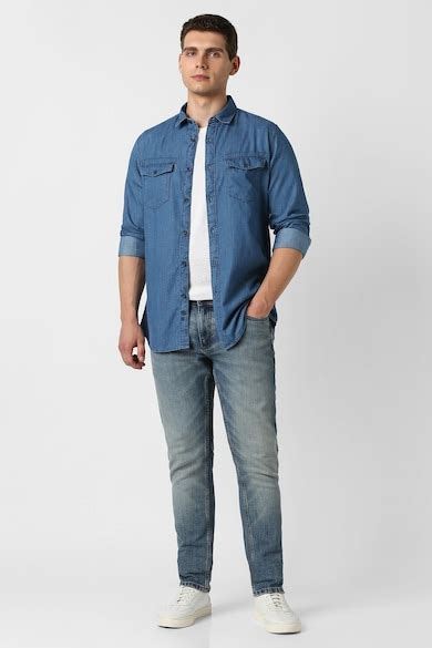 Van Heusen Denim Labs Casual Shirts, Van Heusen Blue Shirt for Men at ...