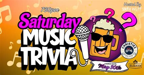 Saturday Music Trivia with Sixty Watt Trivia, Christies Carriage House ...
