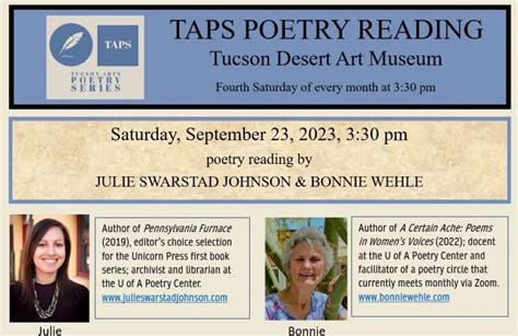 Tucson Arts Poetry Series Performance and Reading - FREE, Tucson Desert ...