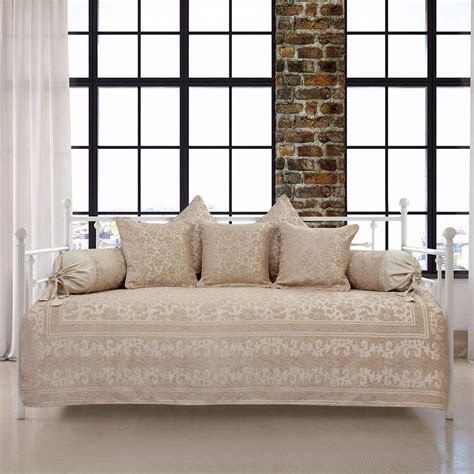 Victor Cotton Diwan Set 8 Pcs with 5 Pillows & 2 Bolster Covers | Coral ...