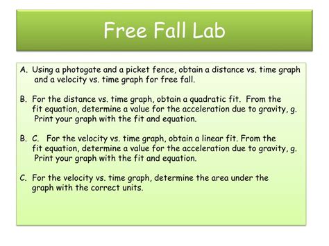 Image result for Free Fall Lab Acceleration Graph