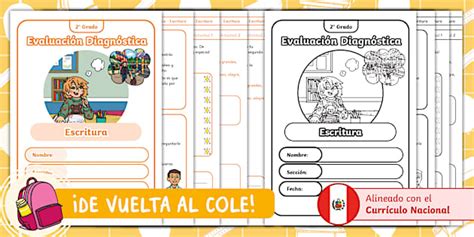 Evaluación diagnóstica de escritura para segundo grado