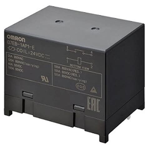 G7EB-1AP1-E-DC12 Omron | Omron PCB Mount Power Relay, 12V dc Coil, 100A ...