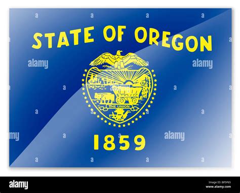 Oregon US State flag Stock Photo - Alamy