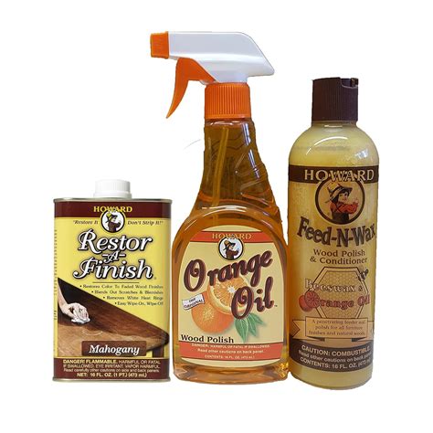 Howard Complete Wood Restoration Kit, Clean, Protect, and Restore Wood ...