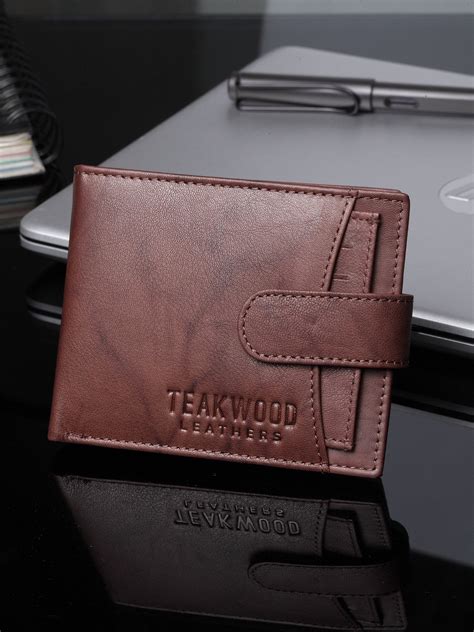 Teakwood Men Genuine Leather Antique Brown Bi Fold Clip Wallet ...