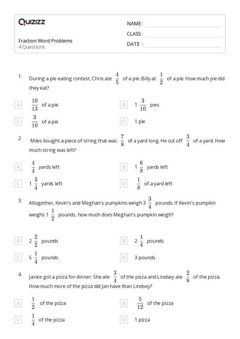 Image result for Math Test Fraction Word Problems