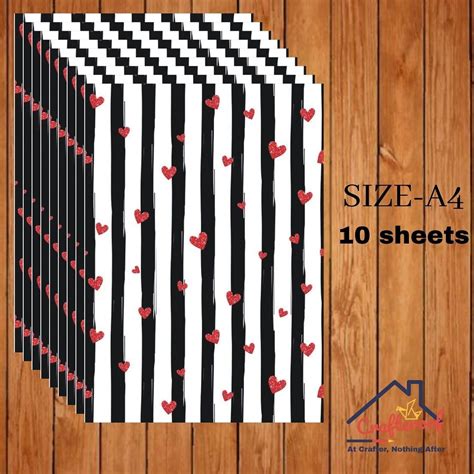 Heart Stripe - A4 Designer Sheet – Crafteroof