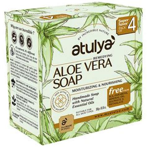 ATULYA Remedying Aloe Vera Soap - Moisturising & Nourishing, Value Pac ...