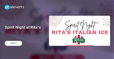 Spirit Night at Ritas, Rita's Italian Ice & Frozen Custard (California ...
