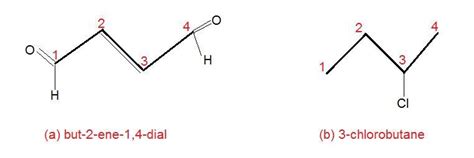 Structure of (a)but-2-ene-1,4-dial (b) 3-chlorobutane - Brainly.in