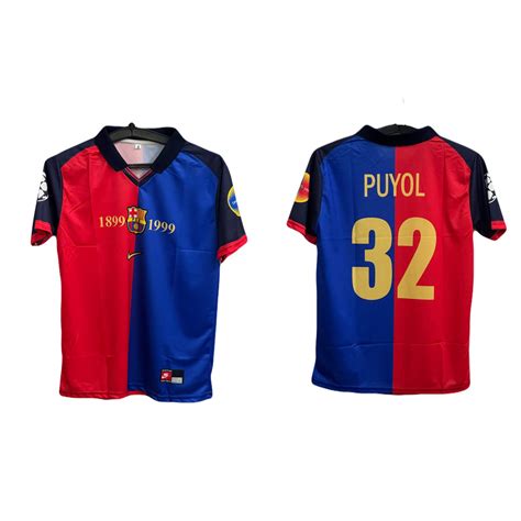 Barca 1999 vintage jersey half sleeve puyol - P245 ms retro store – MS ...