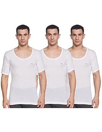 Dollar Bigboss Men's Solid Vest (Pack of 3)(MDVE-02_White_95) : Amazon ...