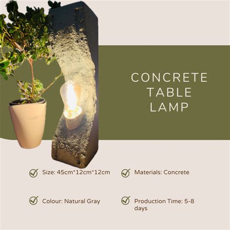 Image result for Concrete Table Lamp