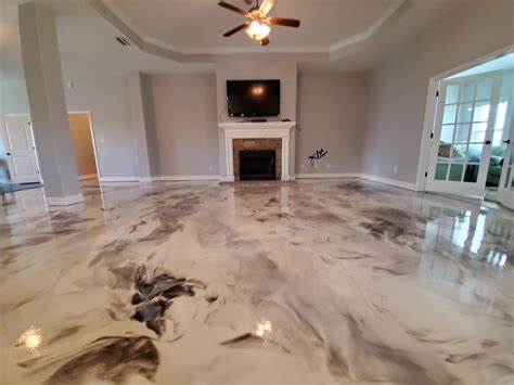 Metallic marble epoxy floor metallic floors installed – Artofit