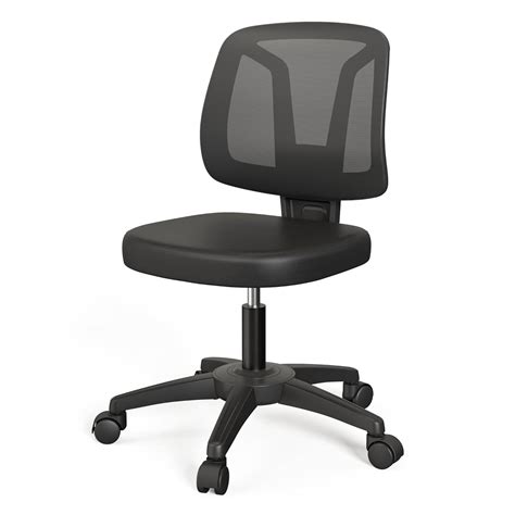 iCoudy Armless Office Chair Ergonomic Swivel Small Computer Desk Chairs ...