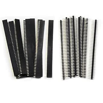 Aussel 40 Pieces 2.54mm Breakaway PCB Board 40Pin Male and Female ...