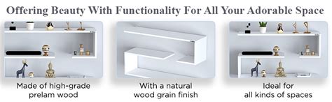 Anikaa Payven Engineered Wood Wall Shelf/Book Shelf/Wall Mounted Shelf ...