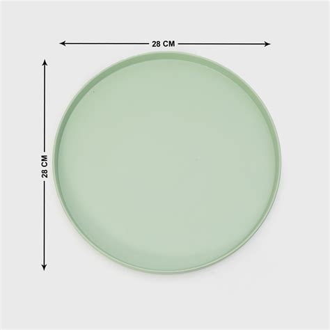 Buy Soulful Pastels Green Solid Melamine Dinner Plate - 28cm from Home ...