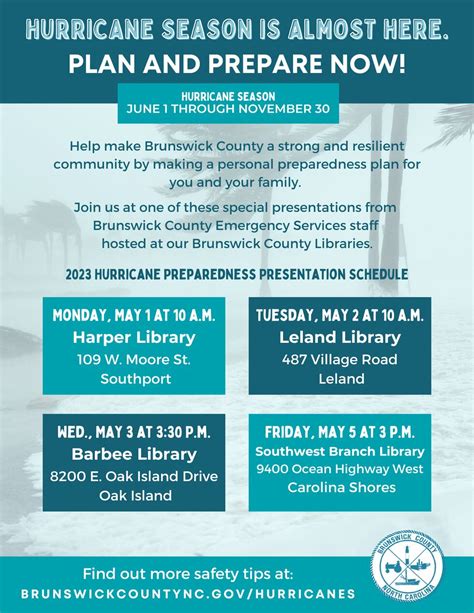 Libraries in Brunswick Co. to host National Hurricane Preparedness Week ...