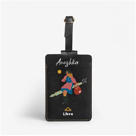 Buy Personalised Leather Luggage/Baggage Tag - Libra