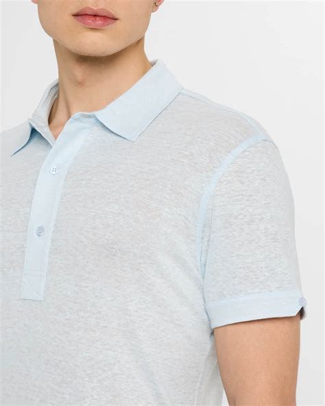 Orlebar Brown Men's Sebastian Short-Sleeve Linen Polo Shirt | Neiman Marcus