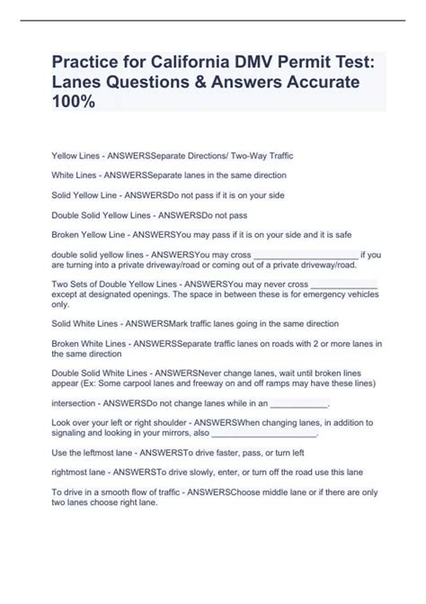 DMV Permit Questions 的图像结果