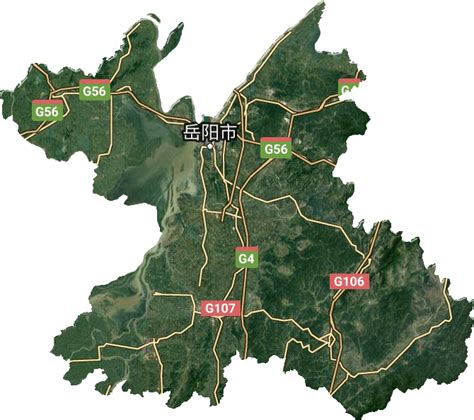 岳阳市高清卫星地图