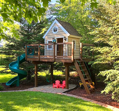 Outdoor Playhouse Plans Construction Castle Playhouse Plans