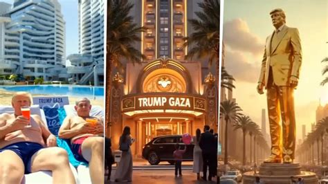 Cocktails with Netanyahu, gold statue: Bizarre AI video of Trump's ...