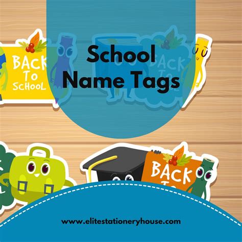 School Name Tags – Elite Stationery El Sahhar