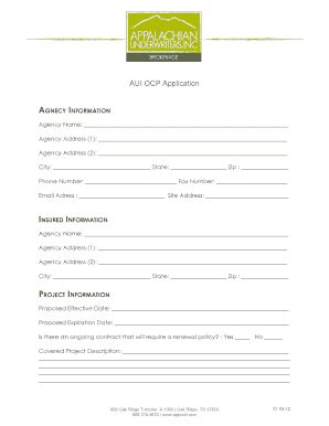 Fillable Online AUI OCP App Fax Email Print - pdfFiller