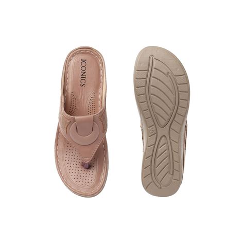Buy Iconics Nude Women Textured Sandals Online