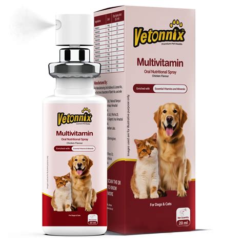 Vetonnix Multivitamin Oral Spray Supplement for Dogs & Cats | Pet ...