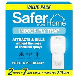 Safer Brand Home SH502-2R7SR 2 Indoor Plug-in Fly Traps for Flies ...
