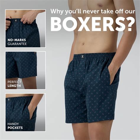 Buy Mens Infinity Blue Astor Boxer Shorts With Side Pockets – XYXX Apparels