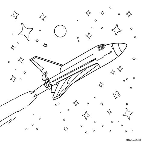 Space Shuttle Coloring Sheet
