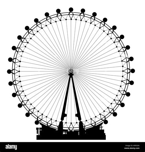 Silhouette of london eye Black and White Stock Photos & Images - Alamy