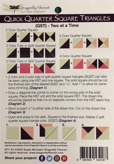 Quarter Square Triangle Measurements Quarter Square Triangles Made