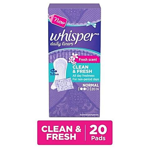 Buy Whisper Daily Liners - Clean & Fresh 20s Pack Online at Best Price ...