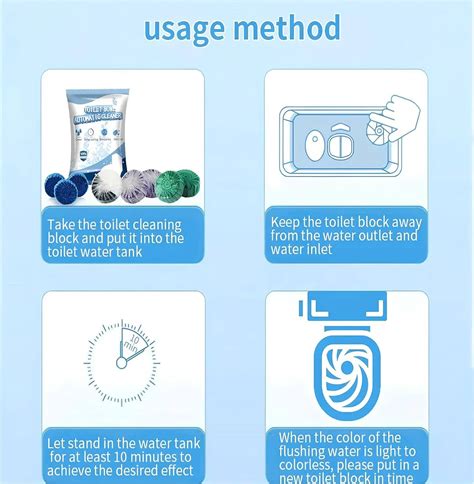 Toilet Bowl Cleaner Tablets Fresh Bathroom Deodorizing Solution, Tank ...