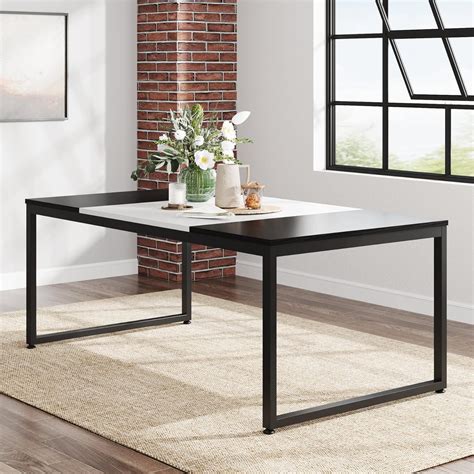 Tribesigns 6 Person Modern Dining Table, 71 Inch Rectangular Kitchen ...