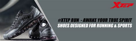 Buy XTEP Men's Black and Grey Stylish Synthetic Leather Upper AirMega ...
