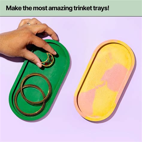 DIY Coloured Cement Trinket Tray Kit| Unique DIY | Kitsters