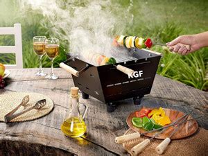 KGF Charcoal Barbeque Grill with Accessories Skewers, Tong & Make ...